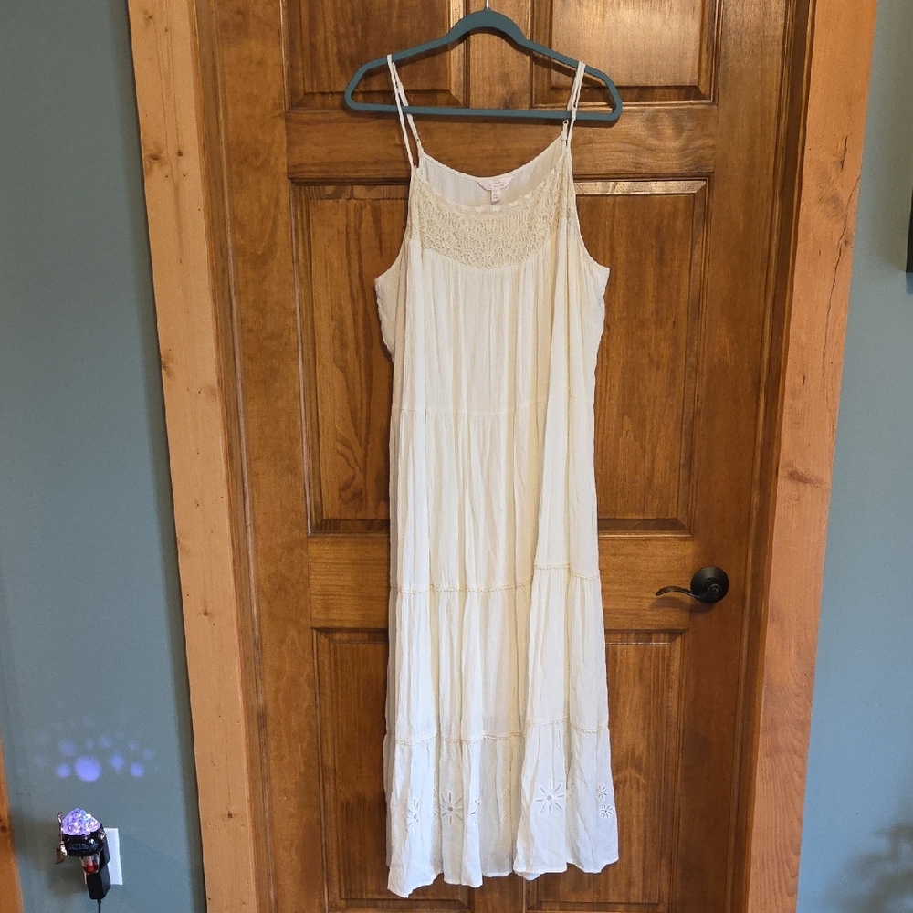 NWT LC Lauren Conrad Cream Lace Detail Dress